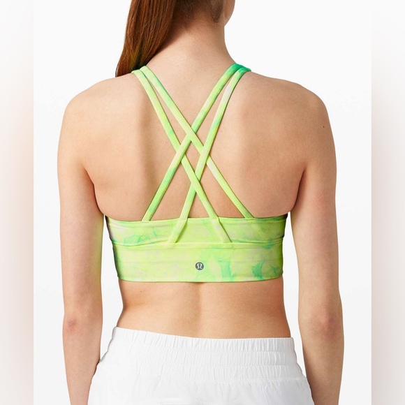 Lululemon Energy Bra High Neck Long Line Shibori *Medium Support B-D - Size 6 - Picture 11 of 11